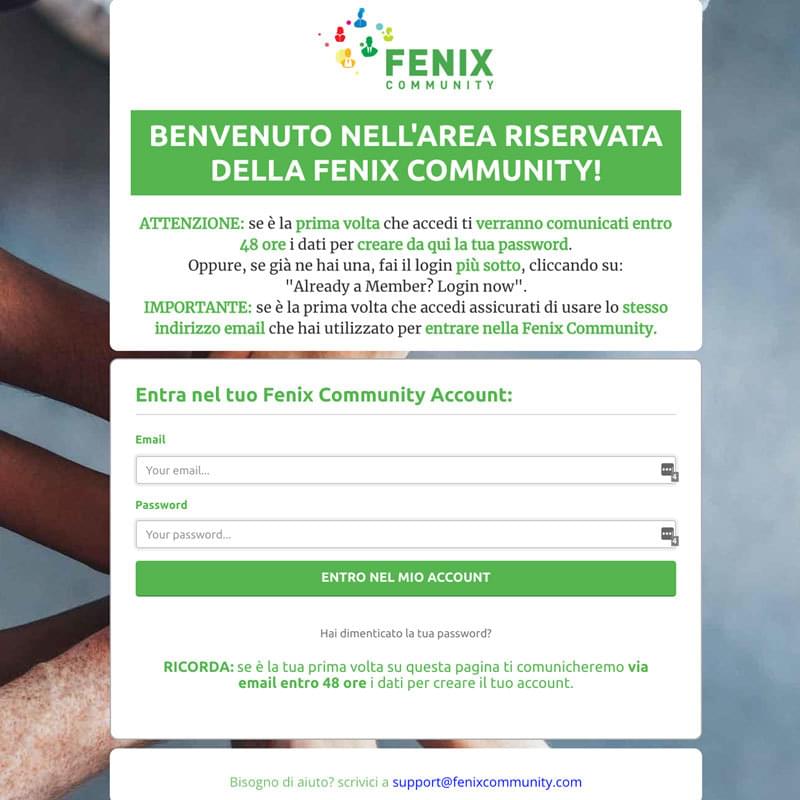 Fenix Community Accesso Area Riservata Membership