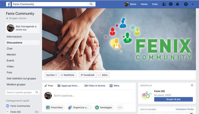 Gruppo Chiuso Facebook Fenix Community